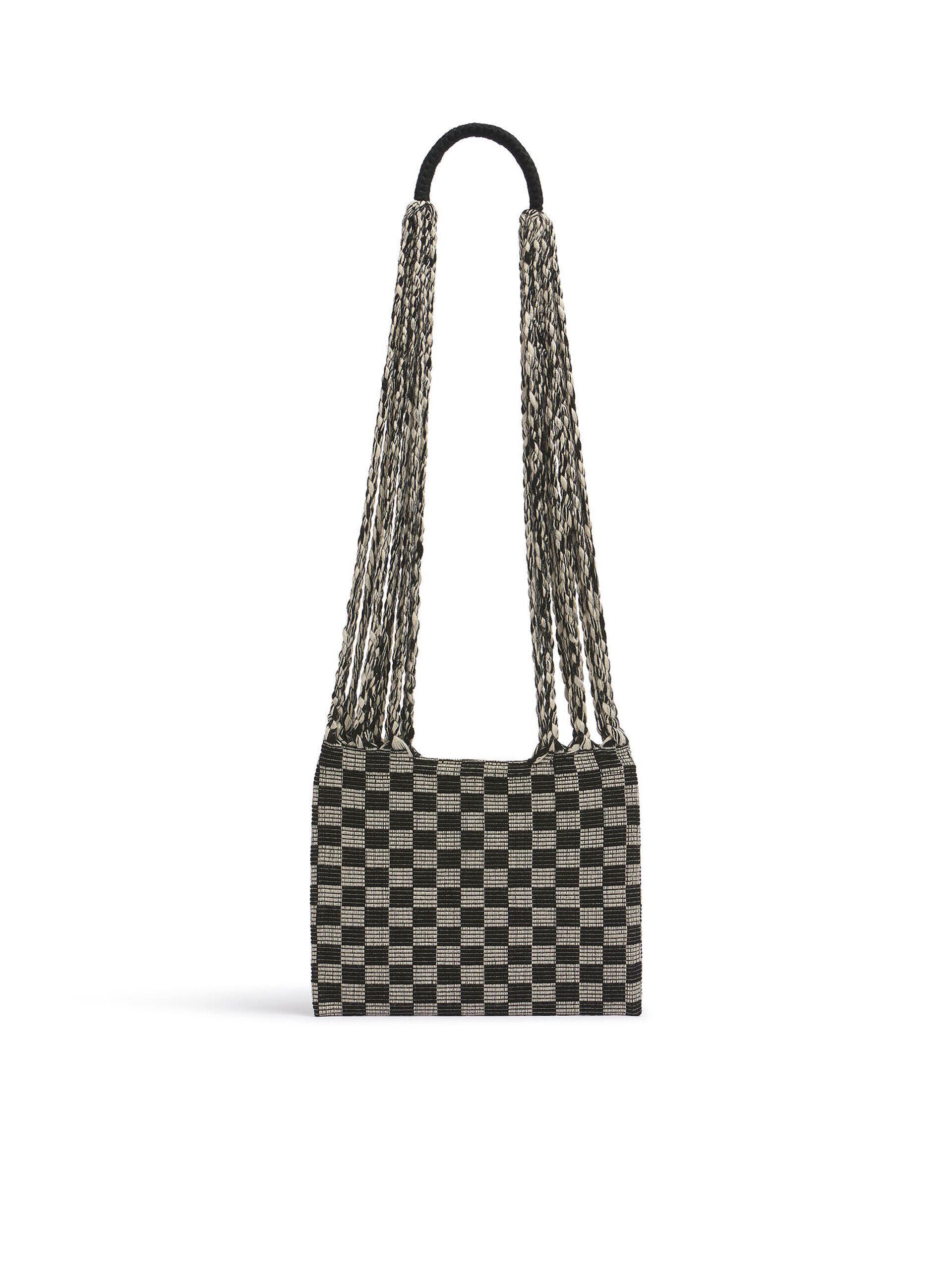 ホワイト MARNI MARKET CROSS CHECKERBORAD HAMMOCK BAG | Marni