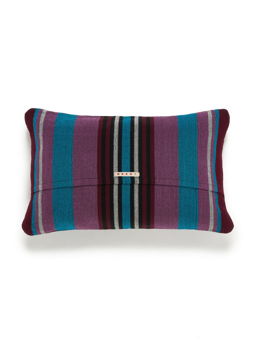 MARNI MARKET rectangular pillow cover in polyester with green burgundy and pale blue vertical stripes - Furniture - Image 2