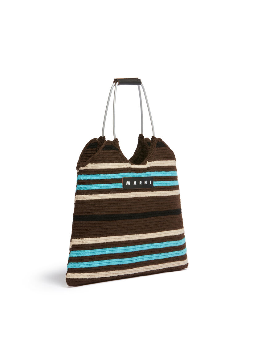 Dark Brown And Blue Marni Market Large Riviera Bag - Shopping Bags - Image 2