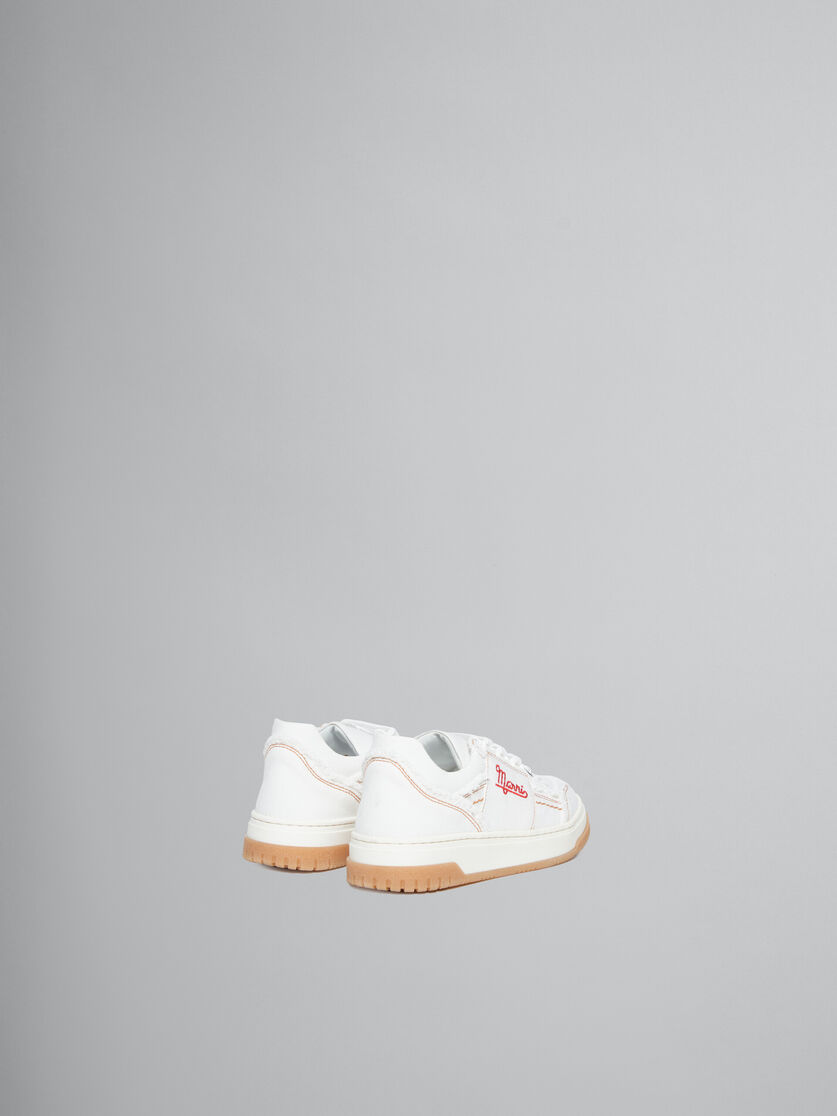 White Denim Logo Sneaker - kids - Image 3