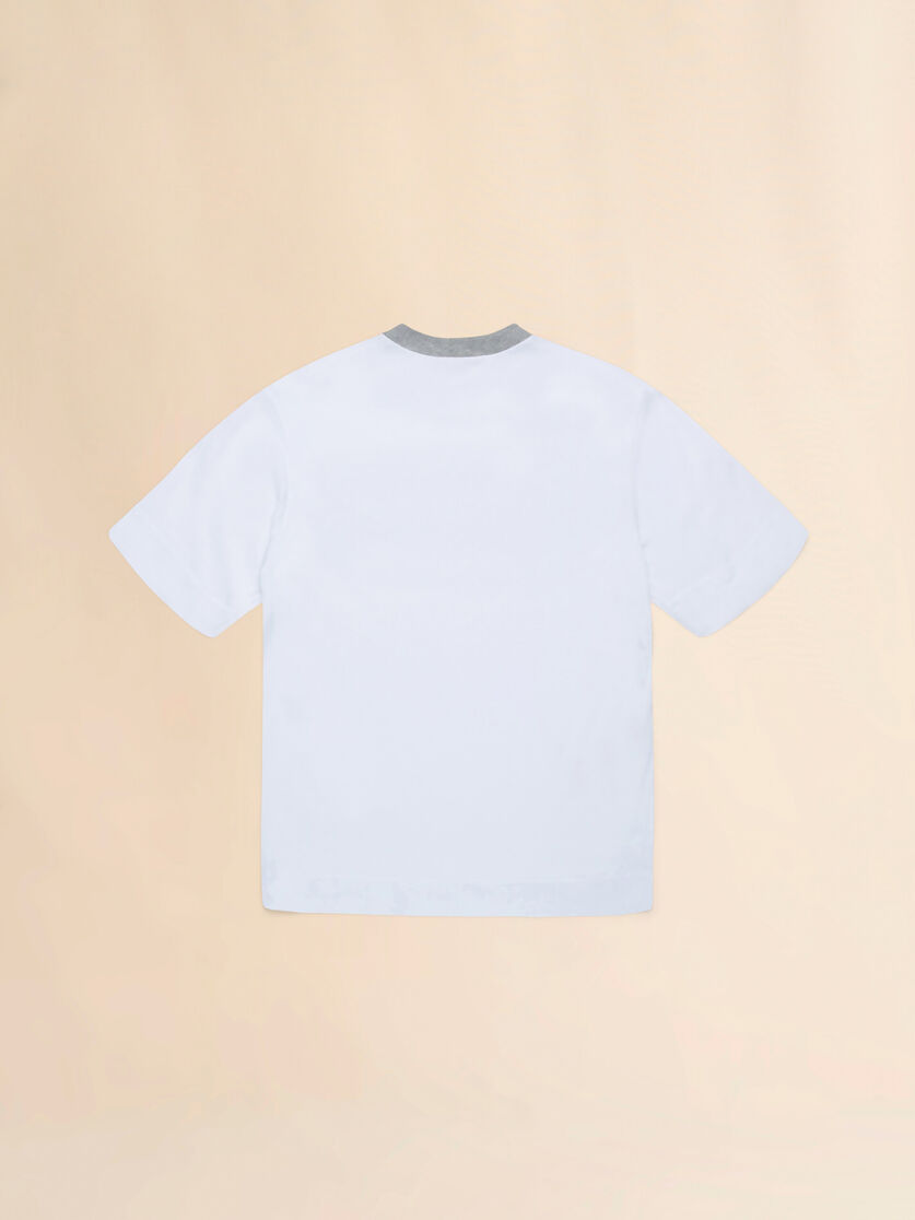 ホワイト ロゴ入りTシャツ - Tシャツ - Image 2