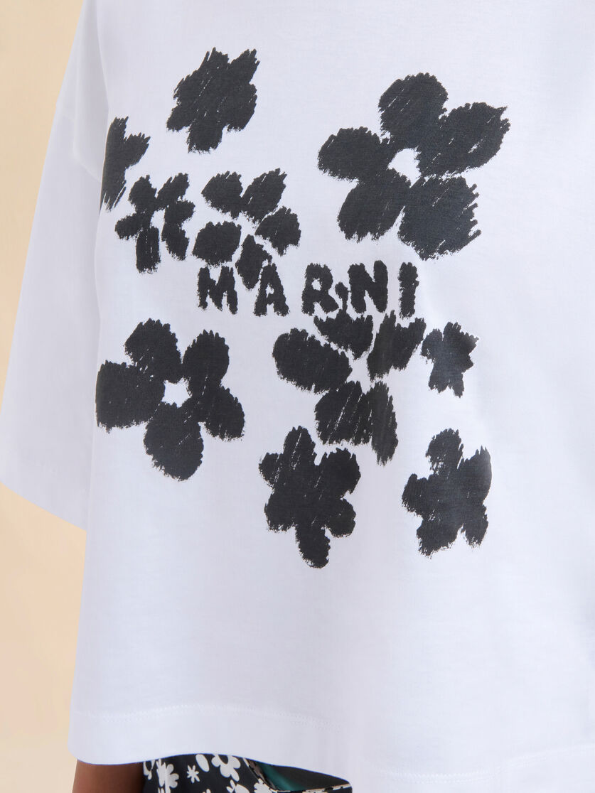 Daisy Garden print jersey cotton T-shirt - T-shirts - Image 4