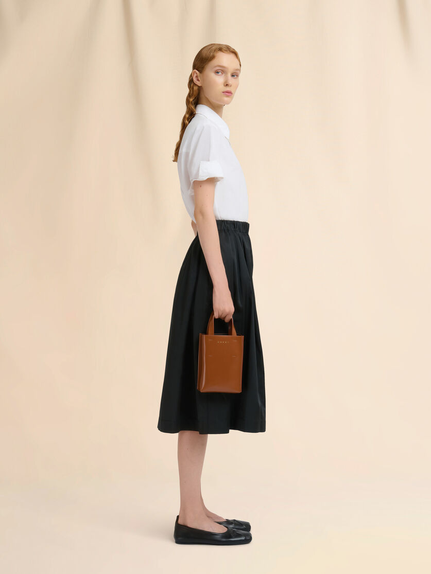 MUSEO nano bag in brown leather | Marni