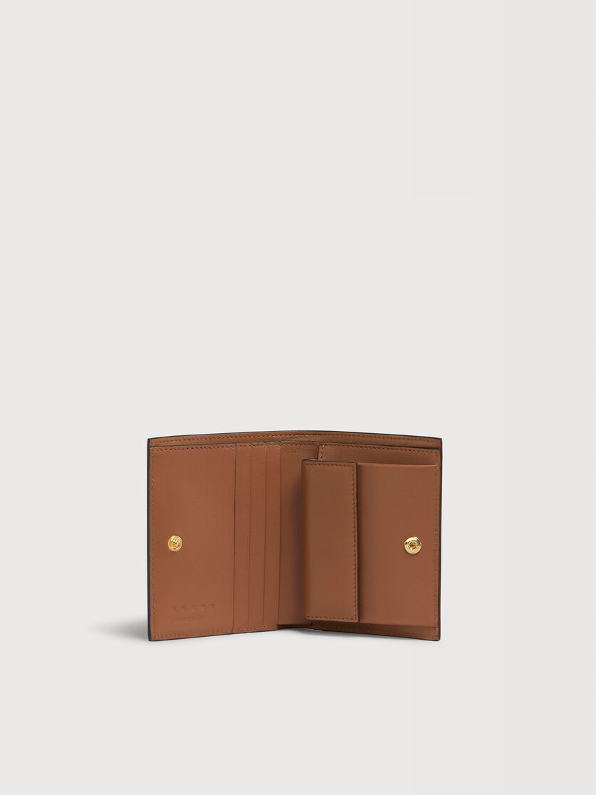 Cartera bifold Envelope de piel marr&oacute;n, Image 2