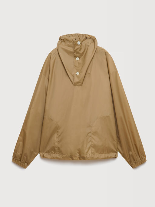 Giacca in nylon beige con collo a imbuto - Camicie