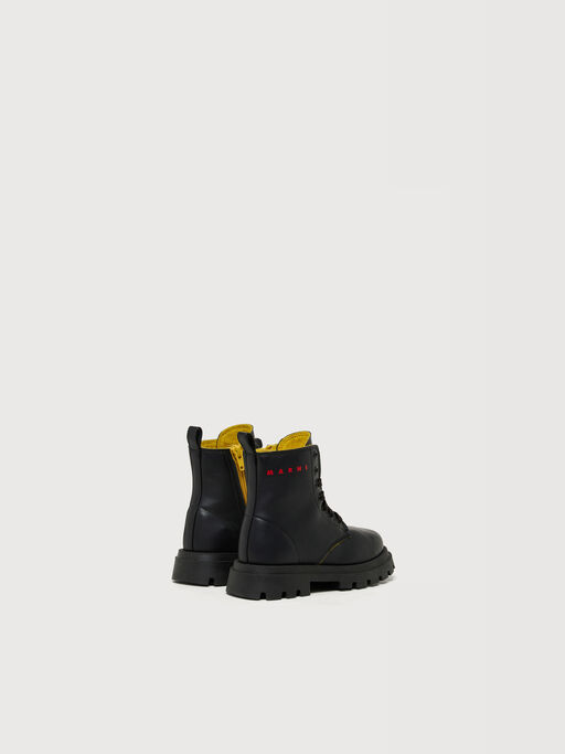 Black army boots with logo - Sneakers