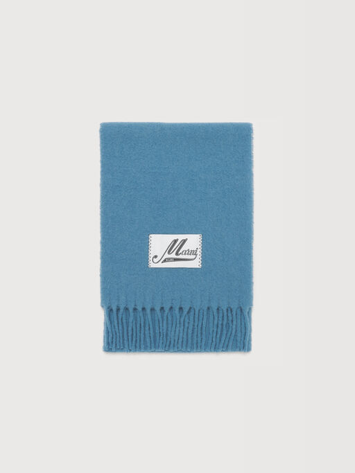 Bright blue alpaca scarf - Scarves