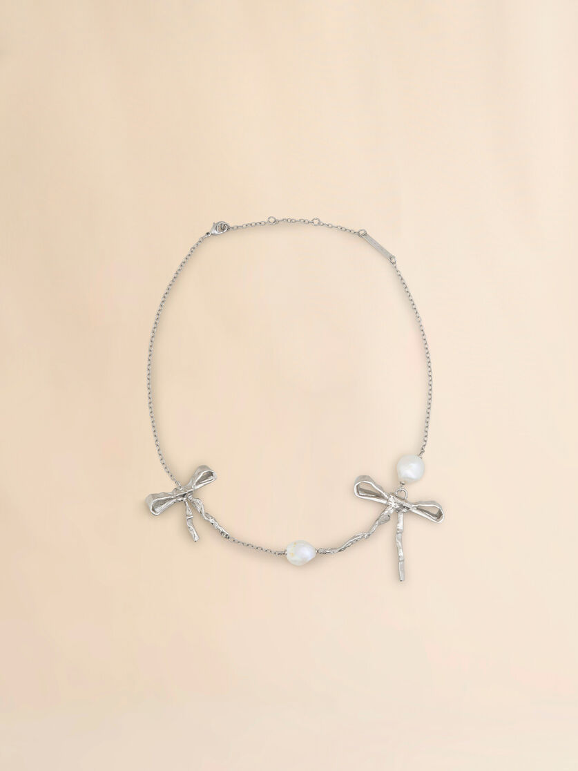 Silver Bow necklace - Necklaces - Image 1