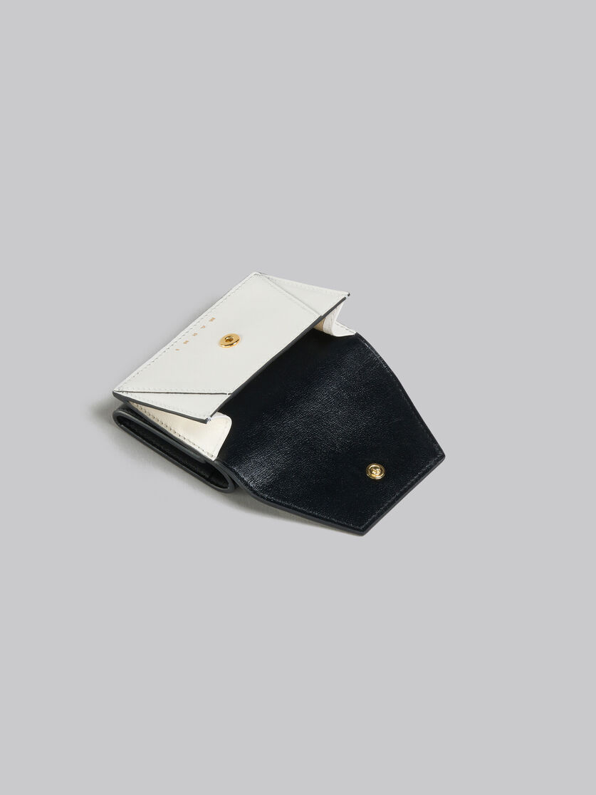 グレー、ブラックレザー製三つ折りウォレット - 財布 - Image 5