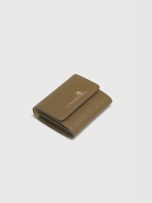 ブラウン レザー Marni Mending フラップカードホルダー - 財布