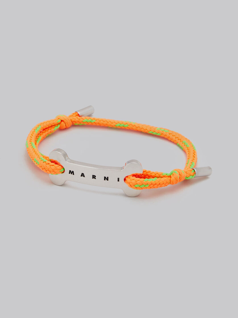 Blue shoelace bracelet with bone plaque - Bracelets - Image 4