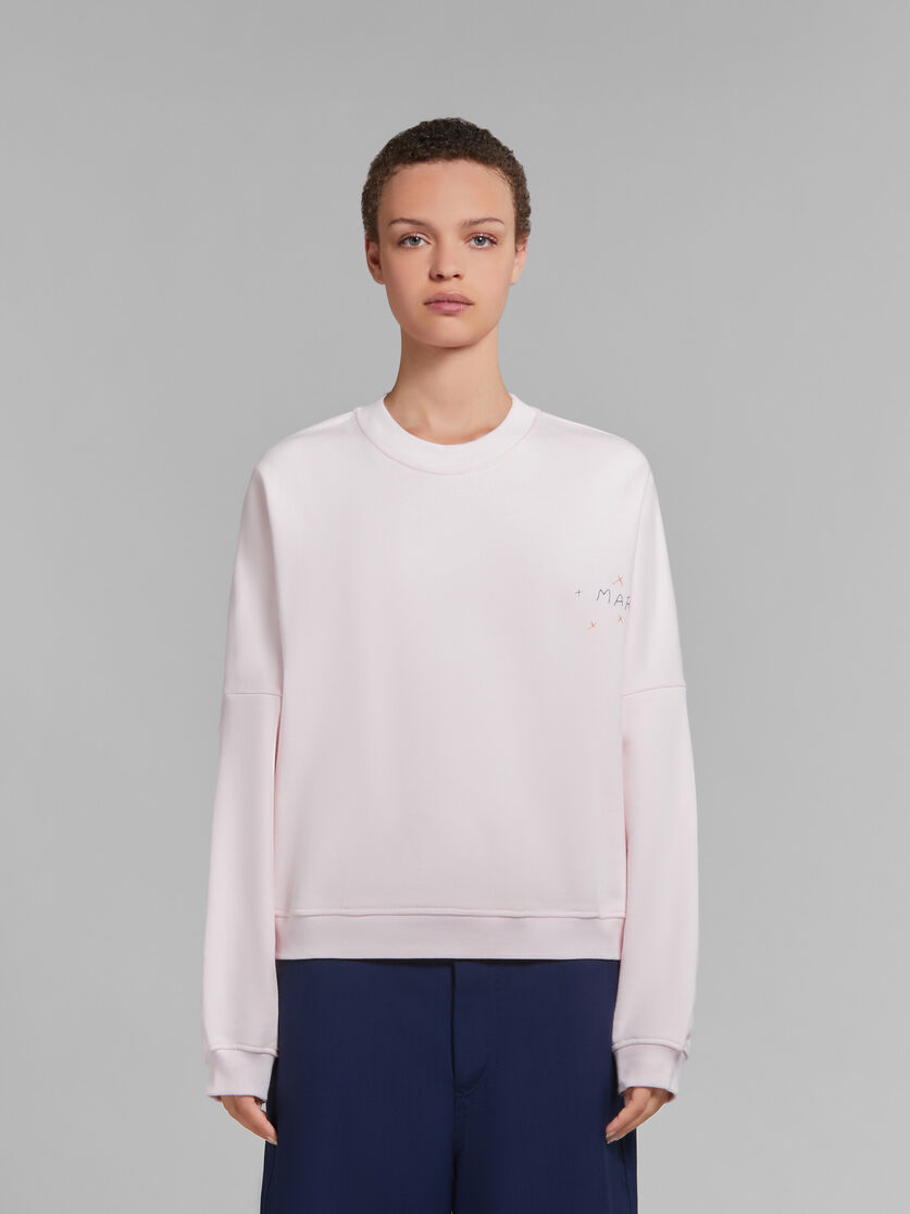 Pink bio jersey sweatshirt with dragon print - Sweaters - Image 2