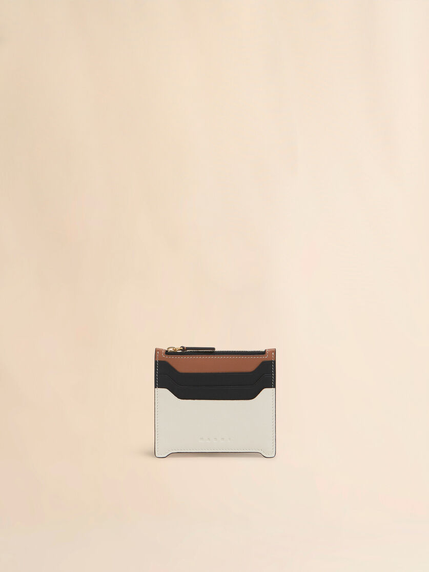 ブルー、ライトブルー ベージュ レザー製 Trunkaroo カードホルダー - 財布 - Image 1