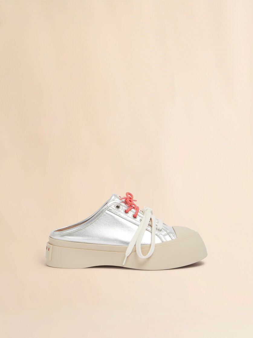 Silver leather Pablo lace-up sabot - Sneakers - Image 1