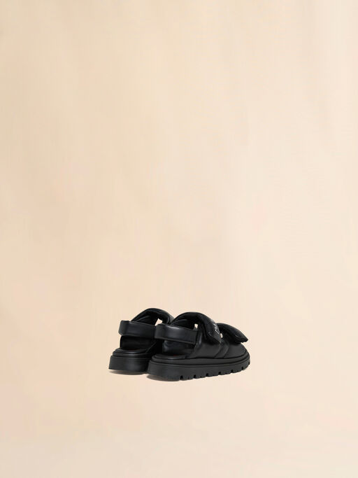 Black padded sandal with Marni Mending logo - Sneakers