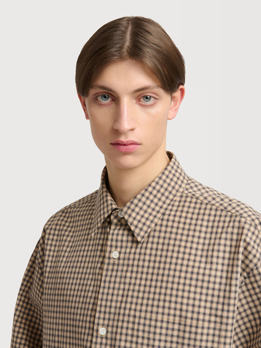 Beige shirt with micro-check, Image 5