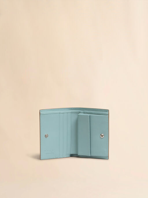 Beige leather bifold wallet with Marni Mending - Wallets