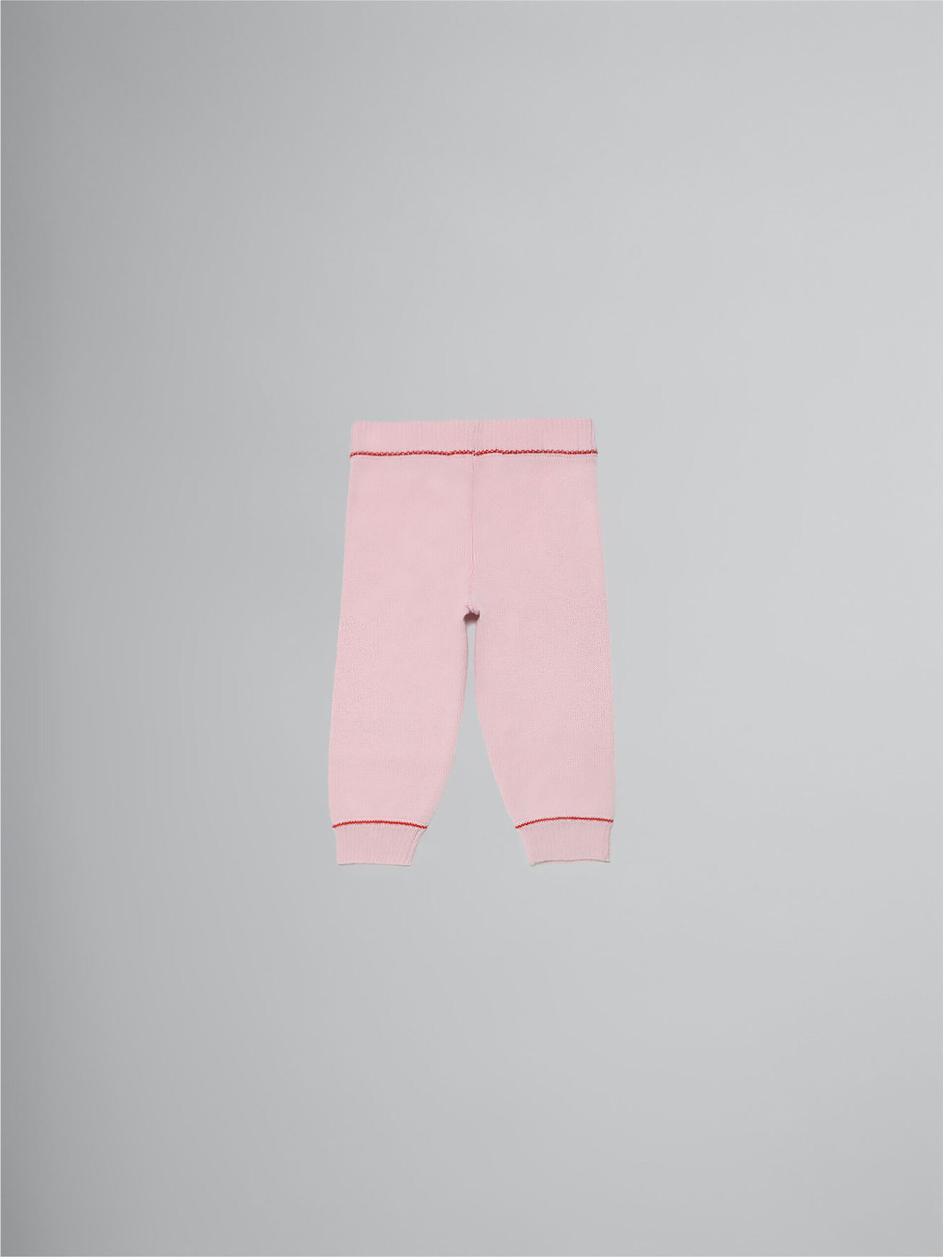 ピンク ロゴ入り ウールとカシミア製パンツ | Marni