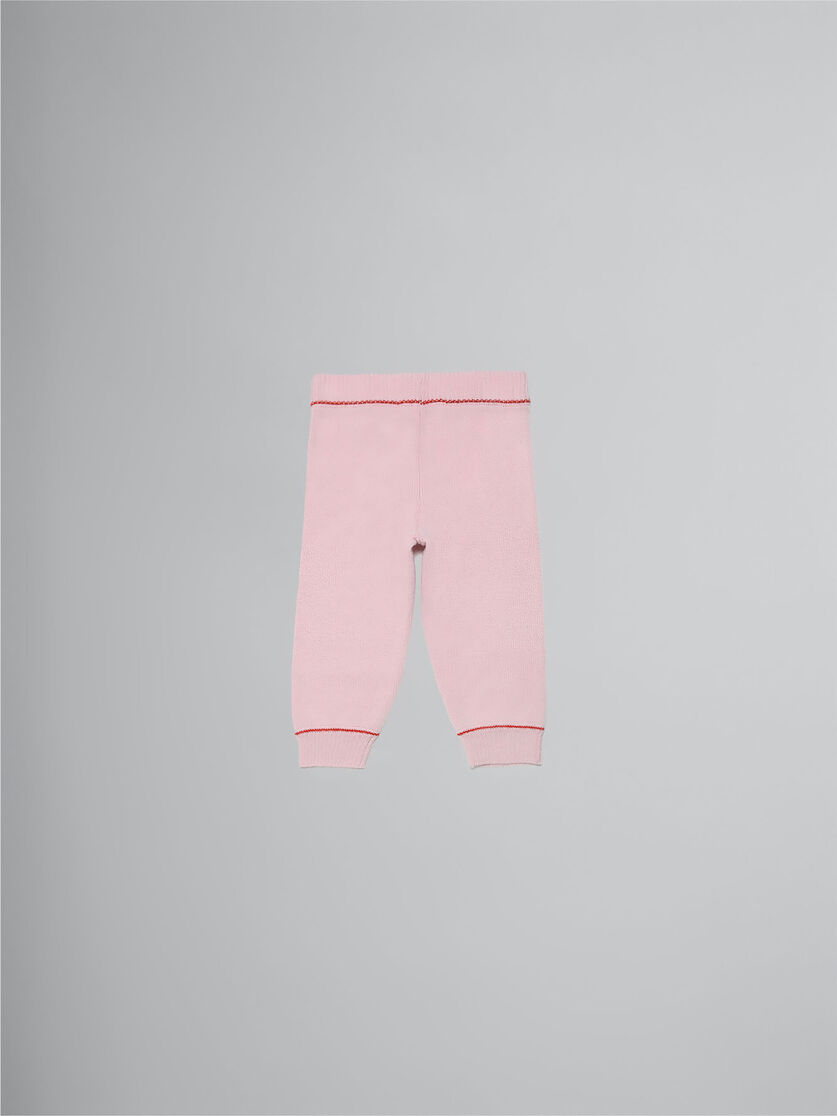 Pink wool and cashmere trousers with logo - Pants - Image 2