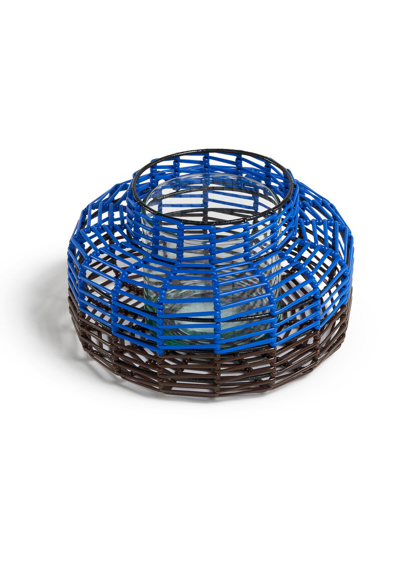 Vaso MARNI MARKET in ferro e intreccio azzurro - Arredamento - Image 3