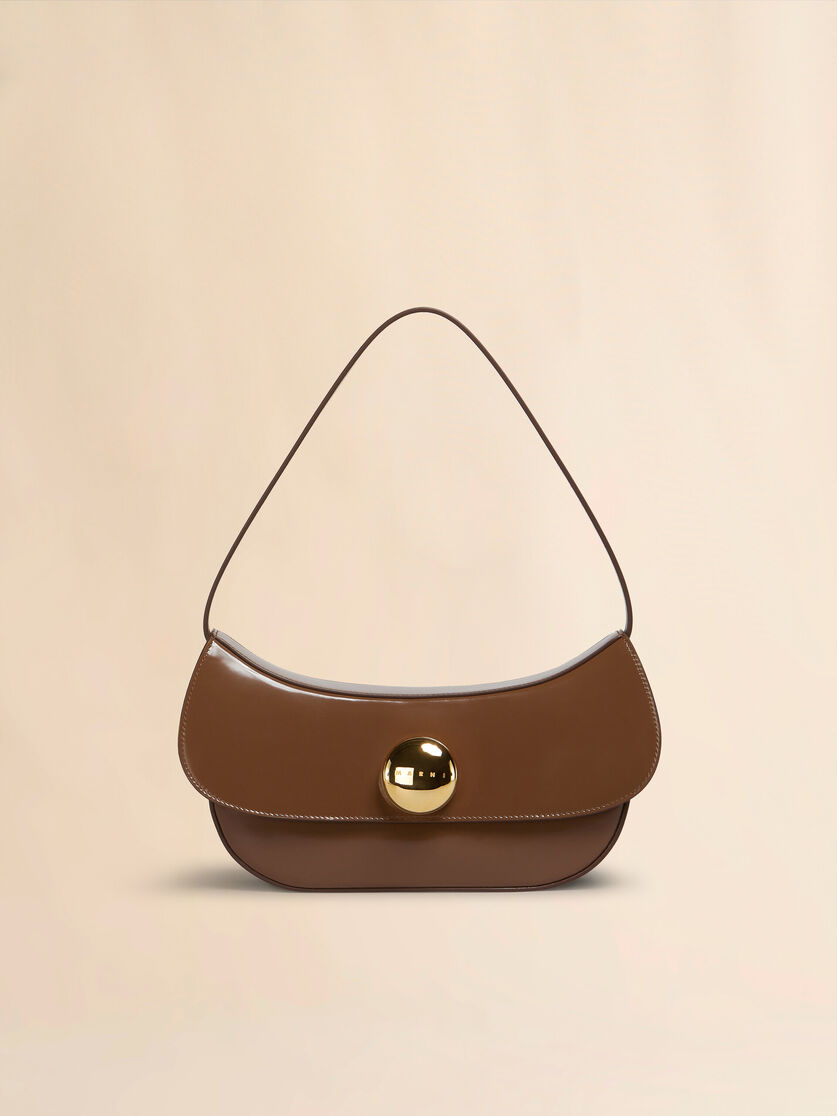 Brown leather Butterfly medium hobo bag - Shoulder Bags - Image 1