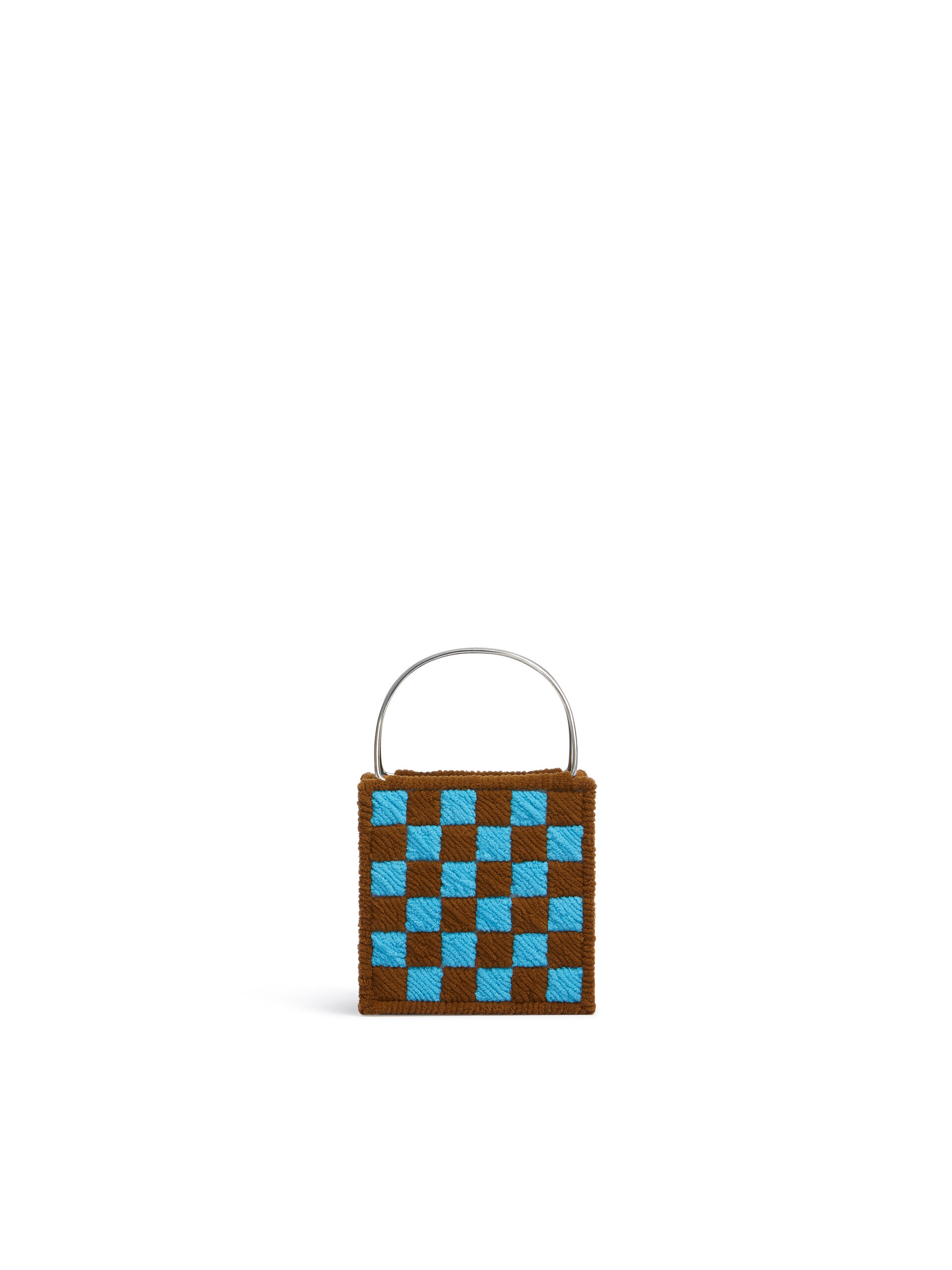 MARNI チェッカーパターン ハンドバッグ ブルー ブラウン MARNI MARKET チェッカーボード Otherバッグ | Marni
