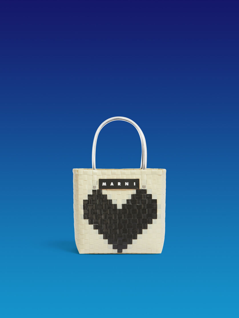 ブラック(ブラックハート) MARNI MARKET LOVE MINI BASKET BAG - ショッピングバッグ - Image 1