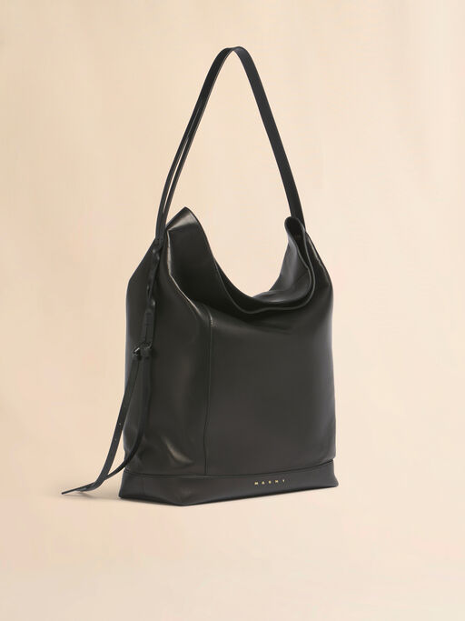 Black leather Pod 2.0 large hobo bag - Shoulder Bags