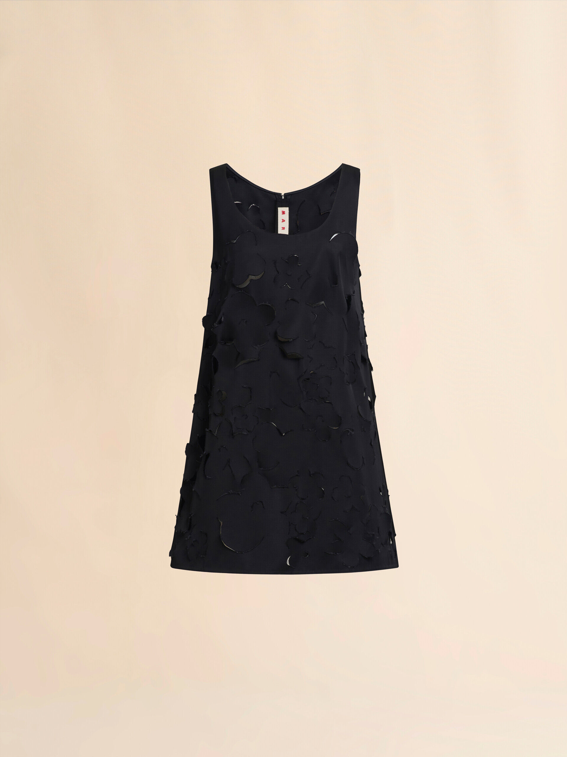 ワンピース MARNI Trapeze dress Black MARNI 2019 black gold blue floral jacquard cuffed sleeve
