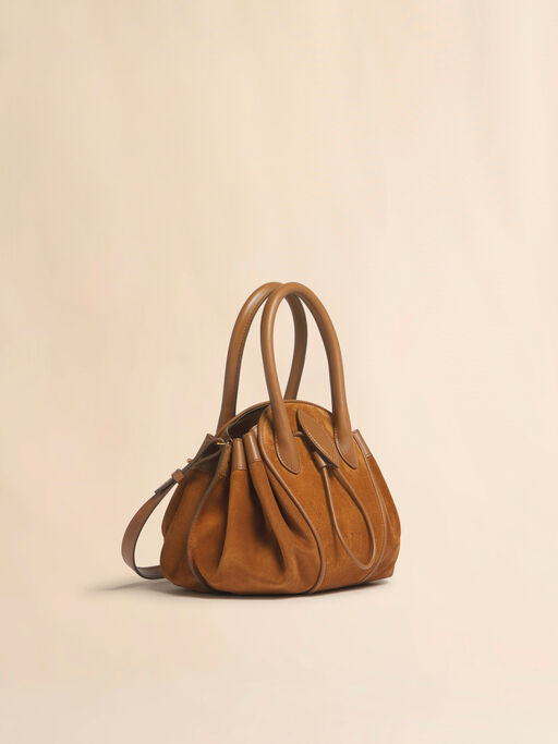 Brown suede Tulipea small handbag - Shoulder Bags