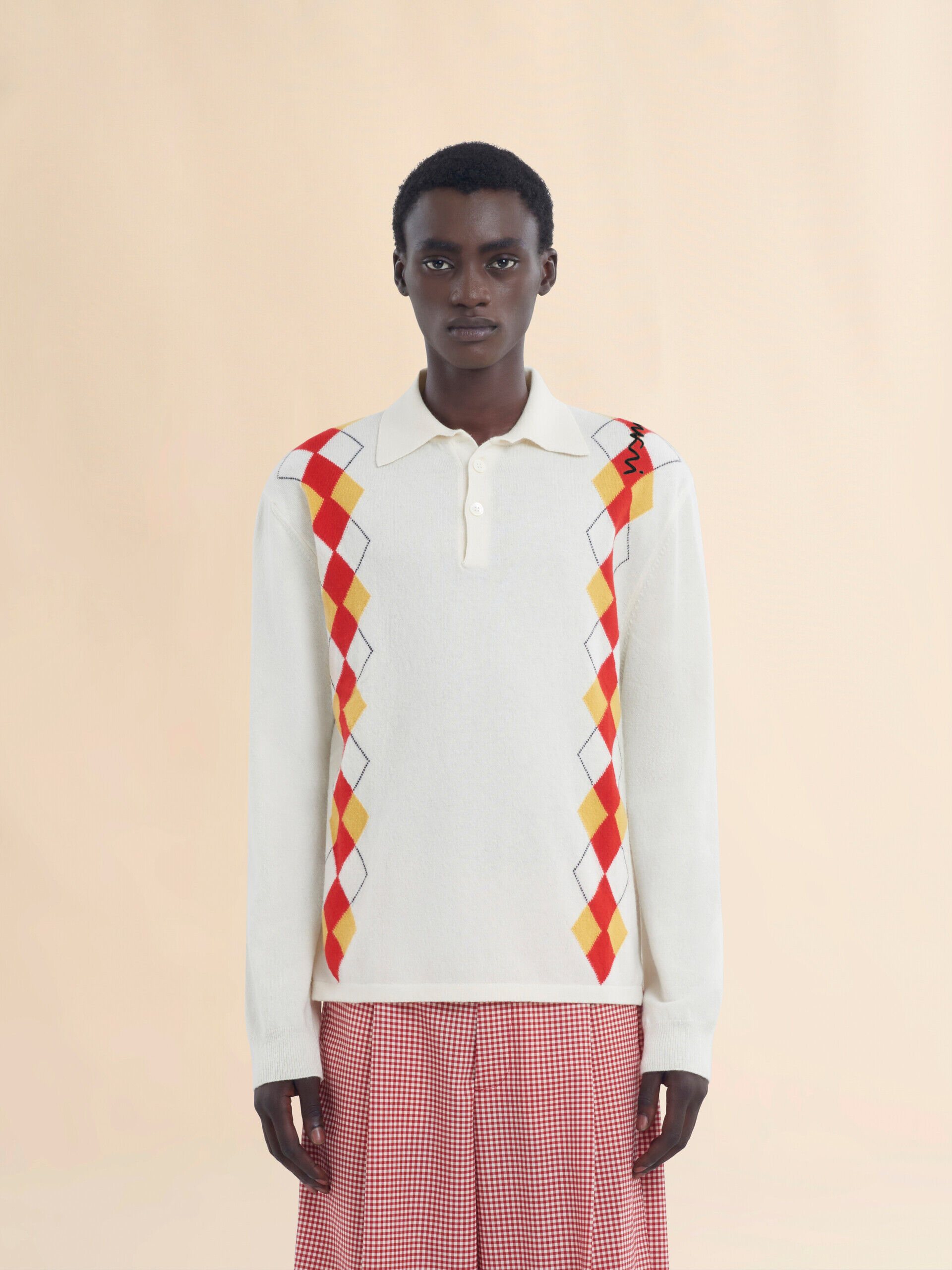 あきやま Marni マルニ 19ss シャツ生地 ポロシャツ 44 あきやま様専用 Marni マルニ 19ss シャツ生地 ポロシャツ 44