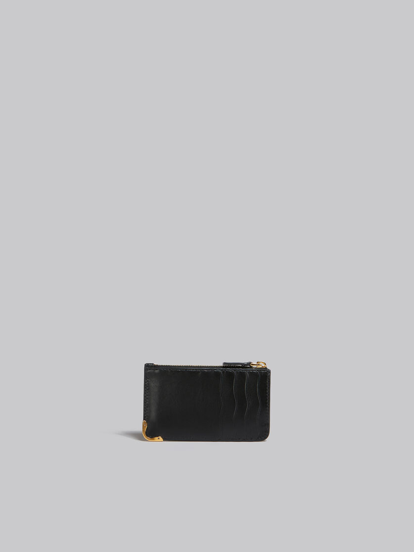 웨이비 슬롯이 있는 블랙 가죽 동전 지갑 - 지갑 - Image 3