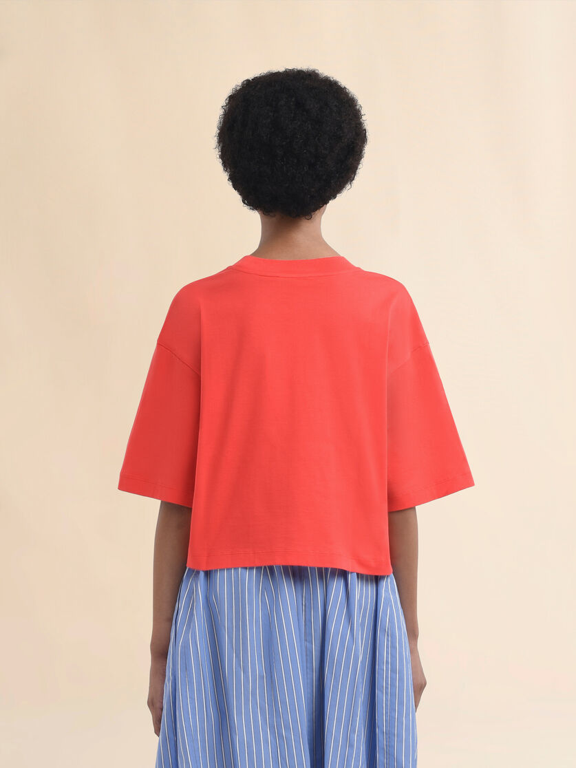 レッド ボクシーTシャツ、マルニスクリブルロゴ入り - Tシャツ - Image 3