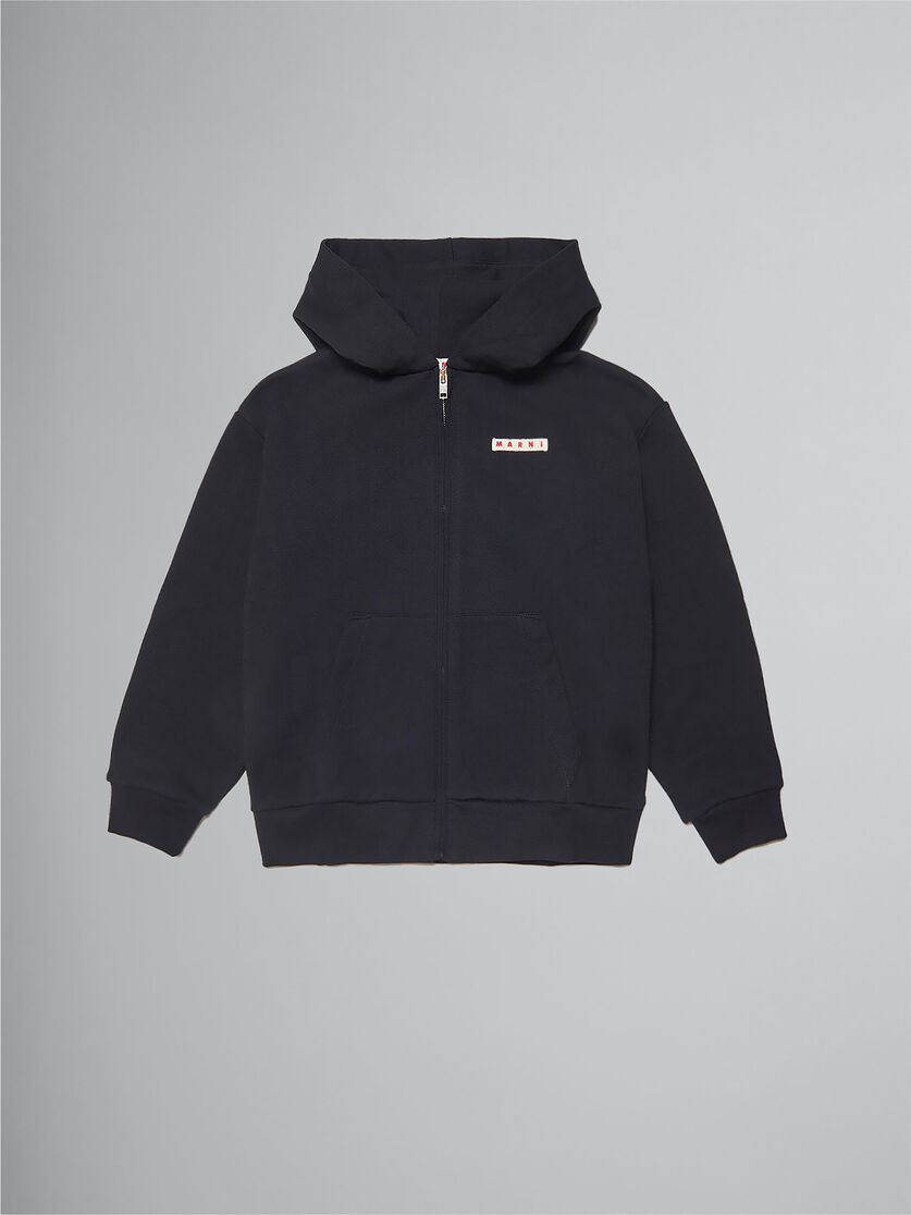 Black cotton hoodie - Sweaters - Image 1