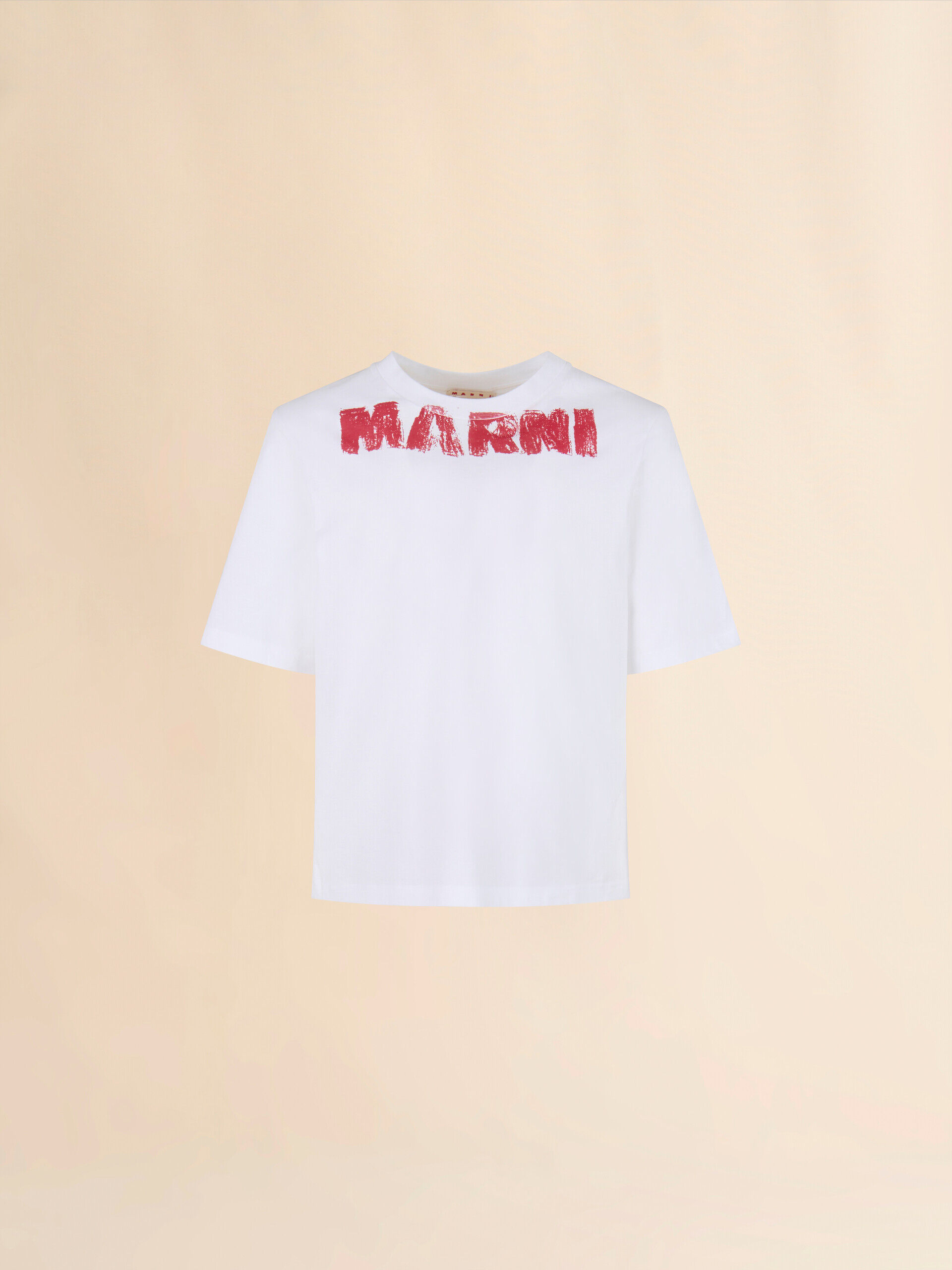 【MARNI】Monolith プリント コットンTシャツ【関税送料込】 ホワイト コットン製Tシャツ Marni Monolith プリント | Marni