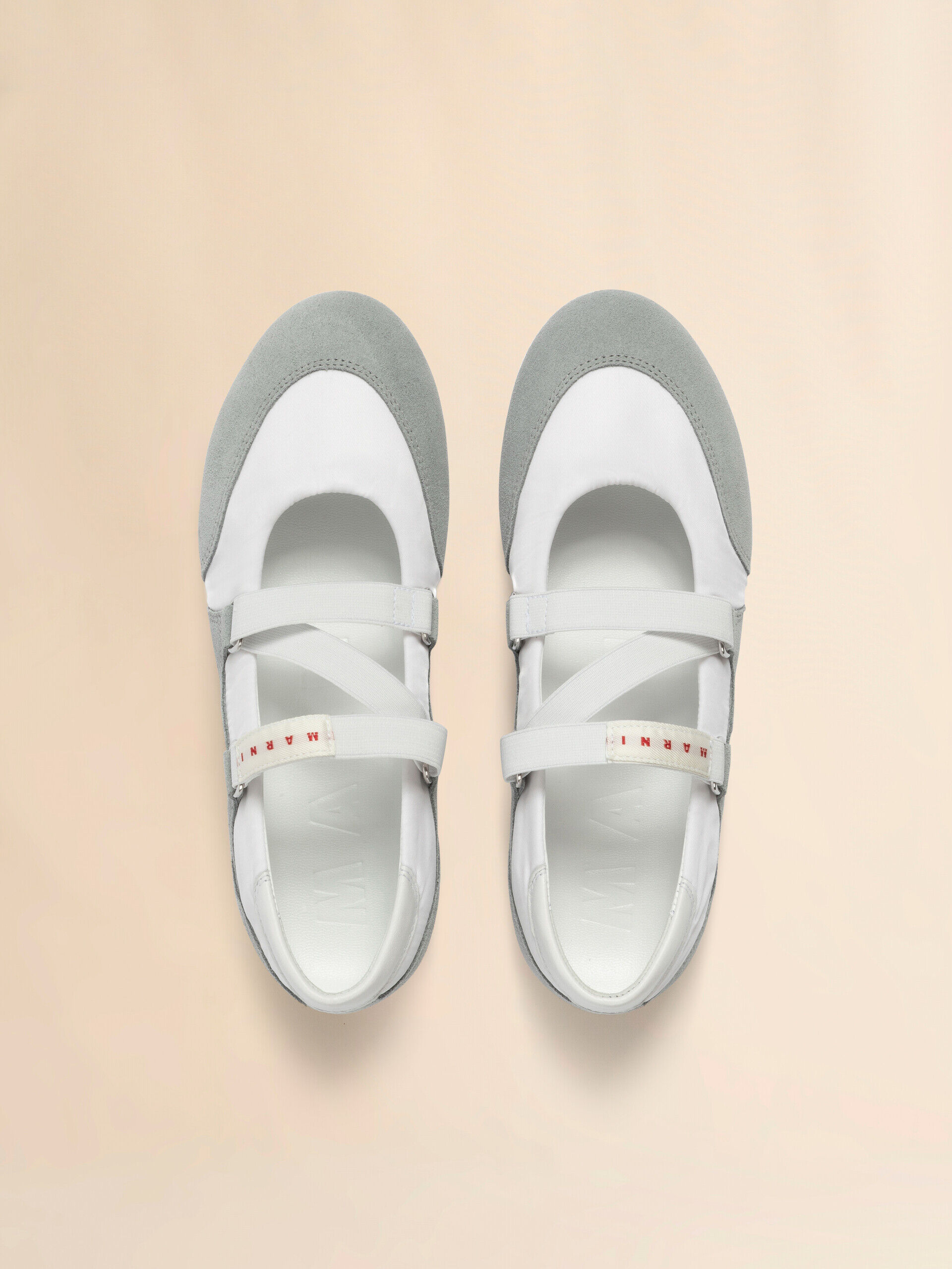 Soccer Retro grey ballerina trainers | Marni