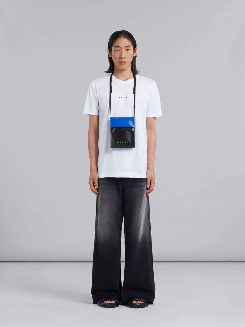 White and silver colour-block messenger bag - Shoulder Bags - Image 2