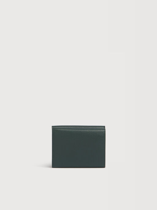 ディープグリーン レザー Marni Mending 刺繍 三つ折りウォレット - 財布