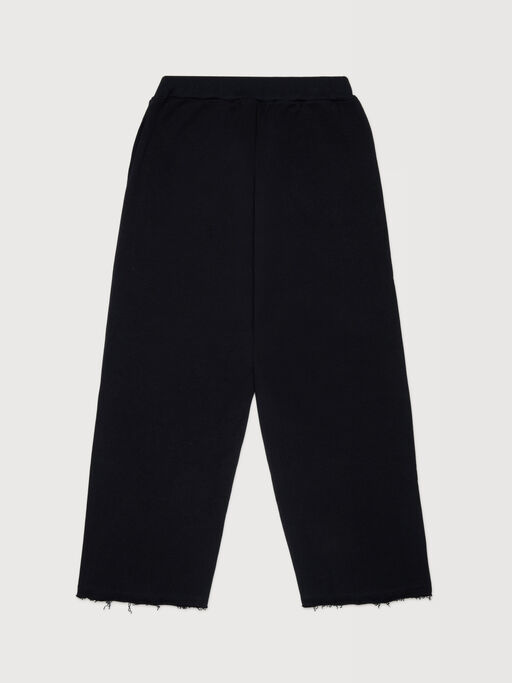 Black cotton joggers with shiny Marni logo - Pants