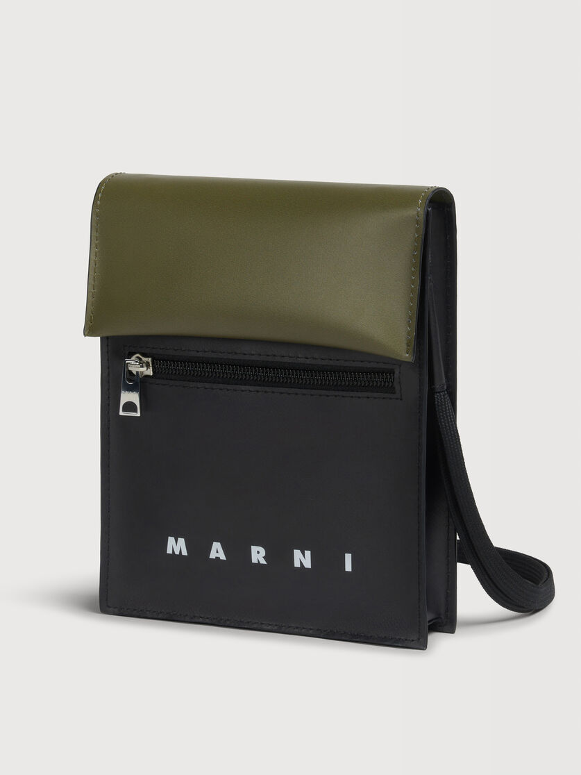 Deep green and black Tribeca shoulder bag, Image 5