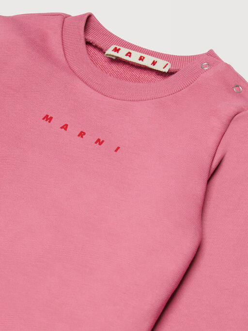 Pink cotton fleece tracksuit set - Pants