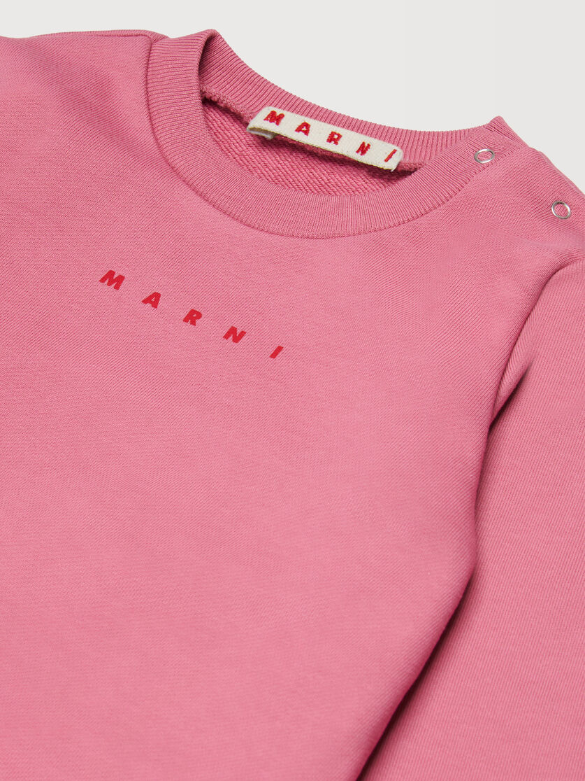 Pink cotton fleece tracksuit set, Image 3