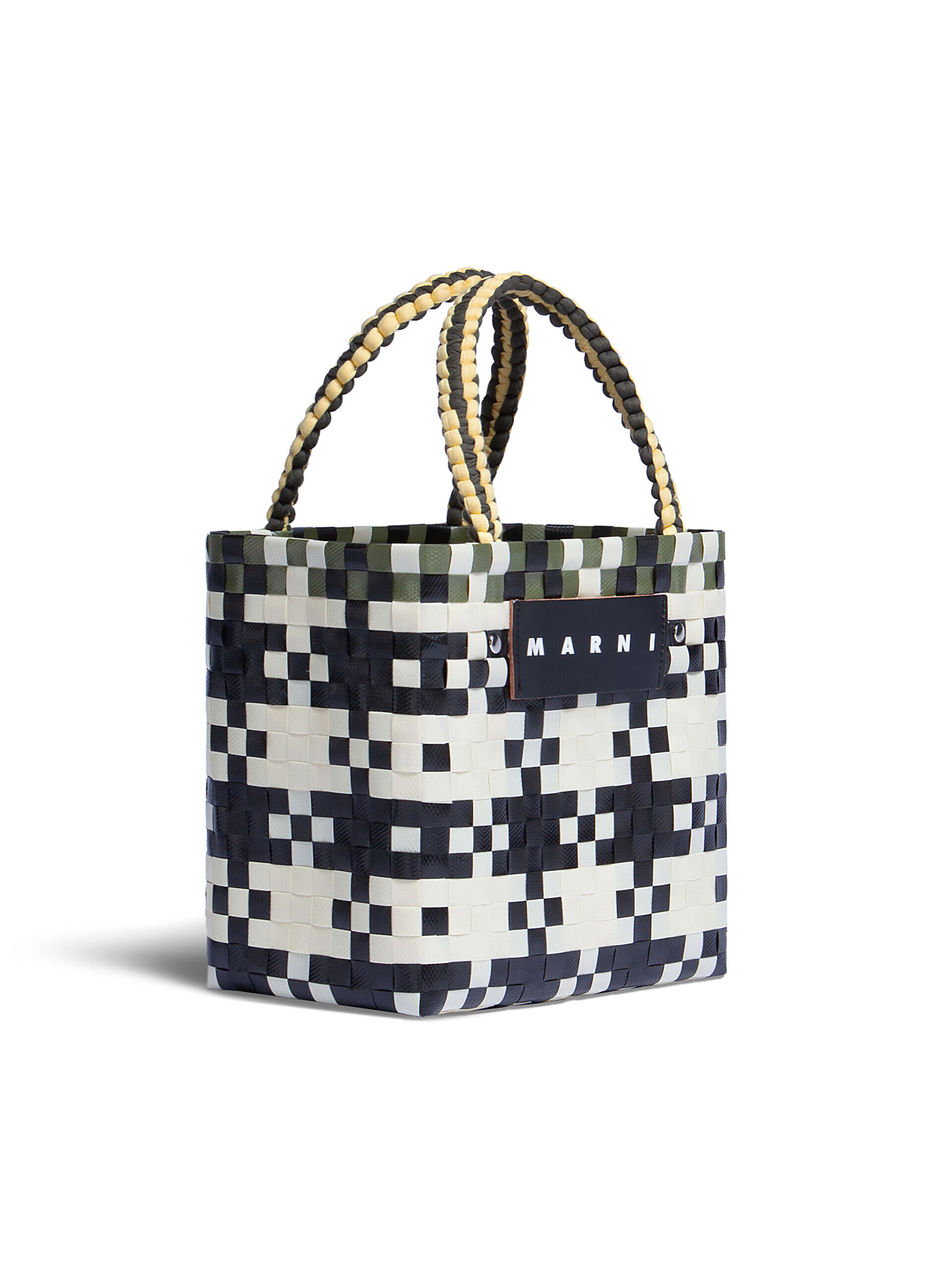 アイボリー(アイボリーブラック) MARNI MARKET JERSEY HANDLE