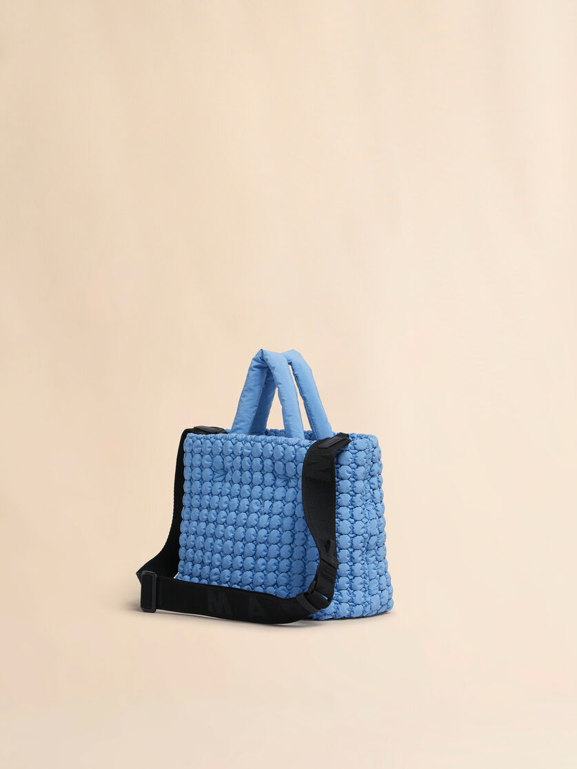 Light blue nylon Puff small tote bag - Handbag - Image 3