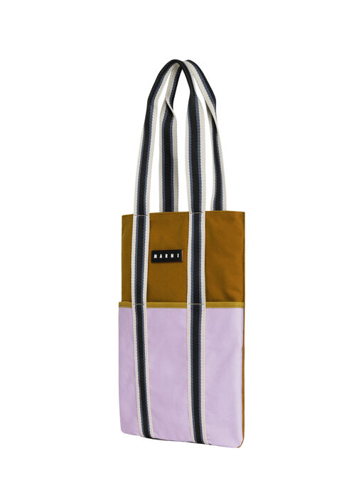 ライラック MARNI MARKET Canvas Tote - ショッピングバッグ