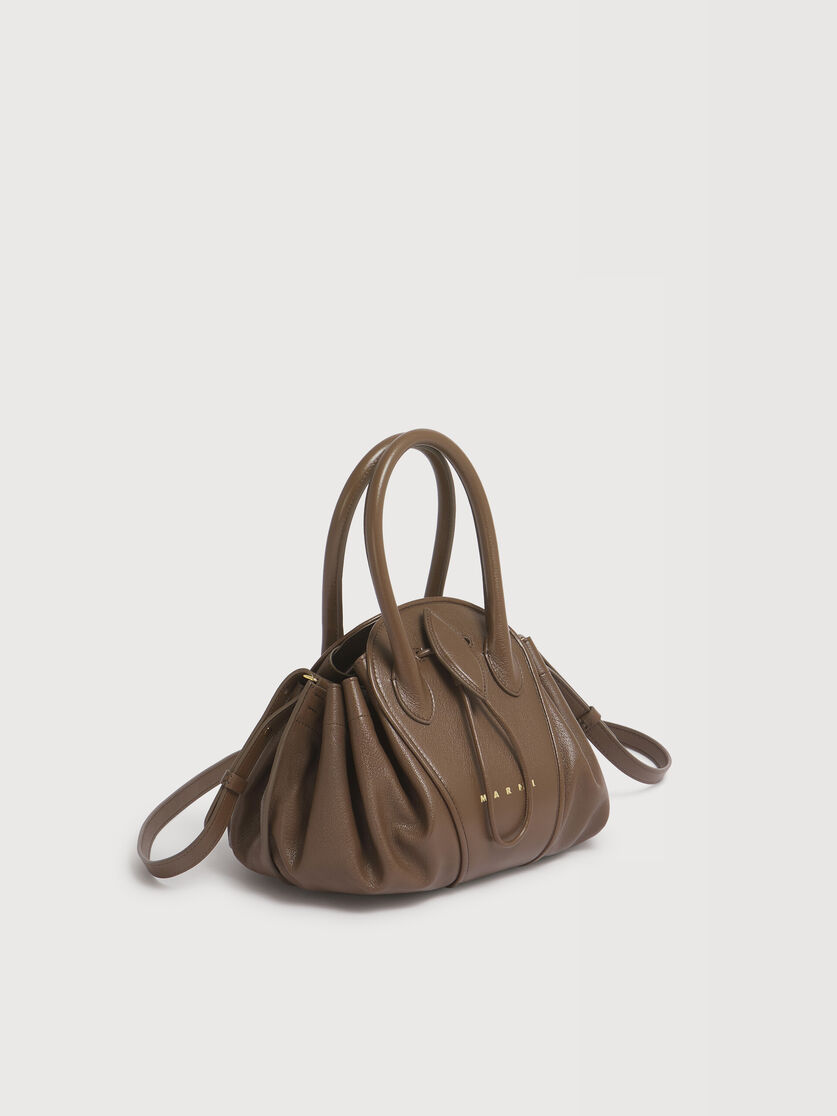 Kleine Tasche Tulipea aus hellbraunem Leder, Image 2