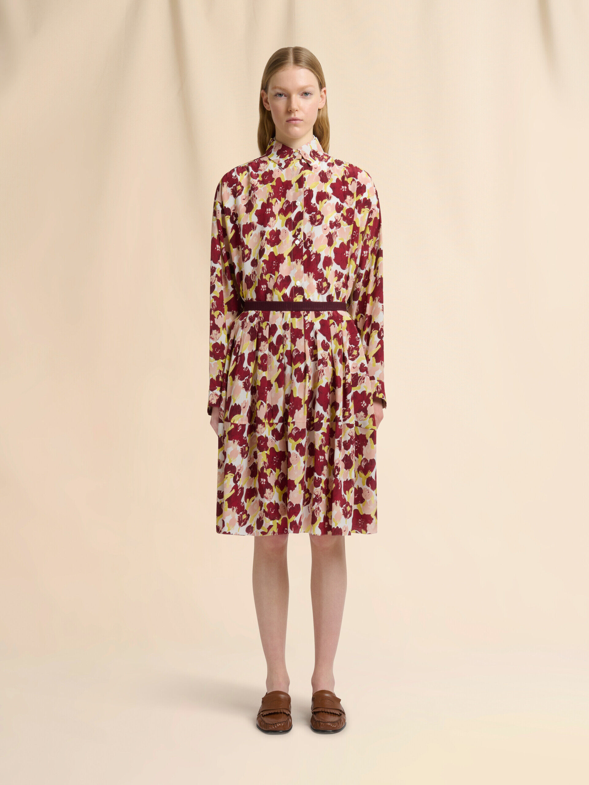 限定コラボ【23SS】MARNI リネン プリーツスカート 花柄 38 【公式通販】