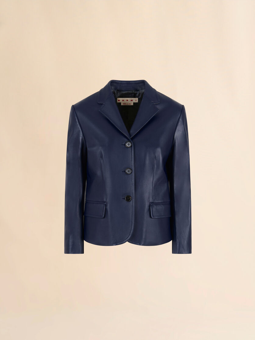 Blue nappa jacket - Jackets - Image 1
