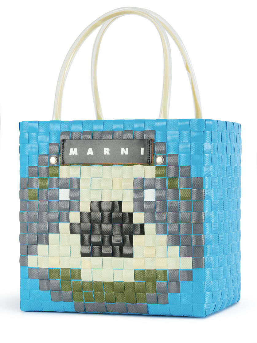 Light blue MARNI MARKET ANIMAL BASKET bag - Shopping Bags - Image 4