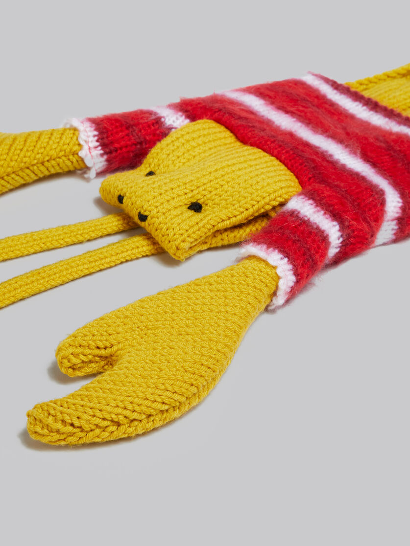 Yellow virgin wool lobster scarf - Scarves - Image 4
